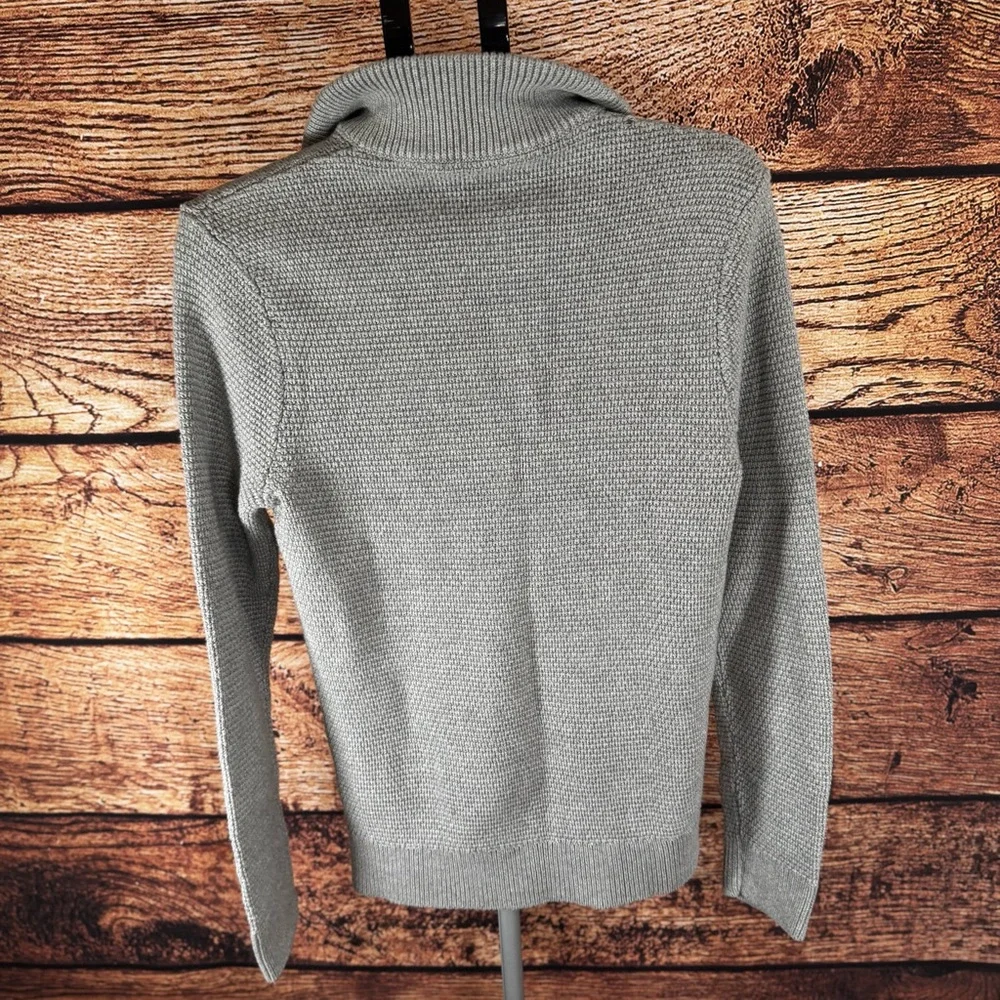 J.Crew Men’s Gray Quarter Zip Waffle Knit Sweater‎ | Business Casual 100% Cotton